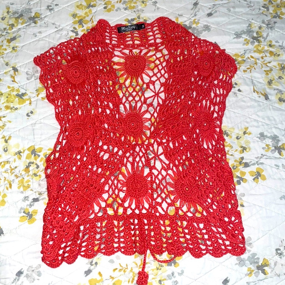 Pink crochet top